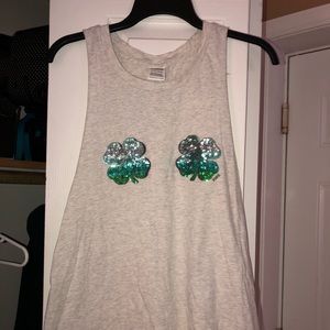 PINK shamrock tank
